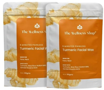 The Wellness Shop Turmeric Facial Wax Pack Of 2 Wax(100 g, Set of 2)