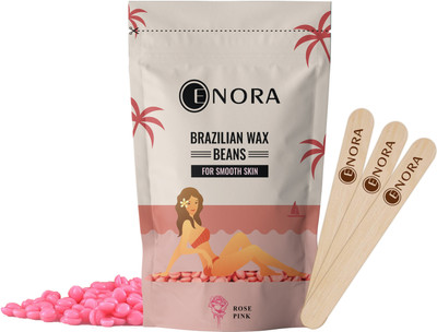 Enora Hard Wax Beans For Face, Eyebrow ,Back, Chest, Legs, Arms| ROSE PINK (100 g) Wax(100 g)