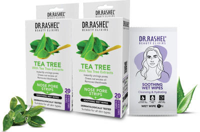 DR.RASHEL Tea Tree Nose Strips to Remove Blackheads Strips(20 Strips, Set of 2)