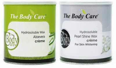 THE BODY CARE Aloevera Wax 700g & Pearl Shine Wax 700g, Combo Wax(1400 g)