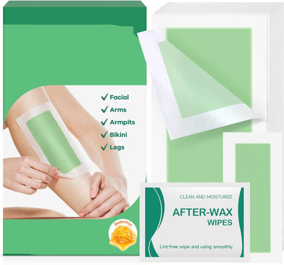 AFARAXIA Face and Body Waxing Kit for Normal Skin and Sensitive Skin Strips Strips Strips(10 Strips)