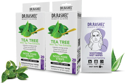 DR.RASHEL Tea Tree Nose Strips to Remove Blackheads Strips(40 Strips, Set of 2)