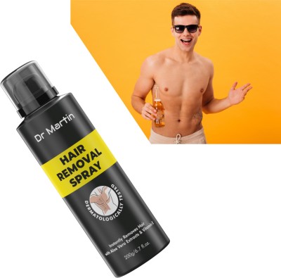 DR MARTIN Hair Removal Spray Cream - 200 ml | For Chest, Legs, Arms & UnderArm. Spray(200 g)