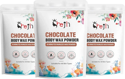 SHEJIN Chocolate Flavour Body Wax Powder for Women, Painless Hair Removal Bikini Wax Powder(300 g, Set of 3)