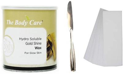 THE BODY CARE Combo Wax Kit (Gold Shine Wax 700g + 35 Strip+ 1 Knife) | Effective Hair Removal Wax(900 g)