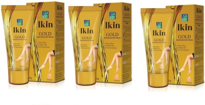 Ikin GOLD HAIR REMOVAL CREAM 60 GM PACK OF 3 Cream(180 g, Set of 3)