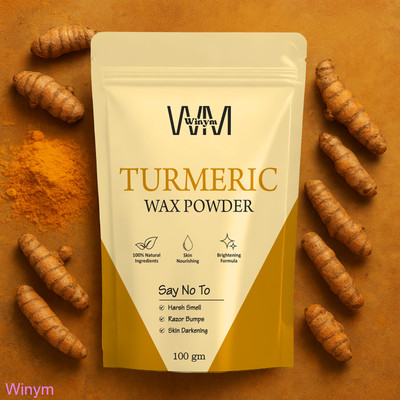 Winym Turmeric Wax Powder Natural Skin Friendly Hair Remover Solution Powder(100 g)