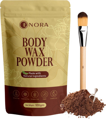 Enora Underarm Bikini Hair Removal Wax Powder With Applicator Brush,Cup AND Spunge Powder(110 g)