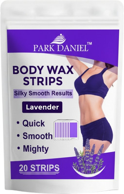 PARK DANIEL Silky Smooth Lavender Face Wax Strip Painless Body Wax Strips for Women Strips(20 Strips)