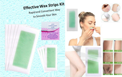 EVERERIN Insta Smooth Aloe Vera Wax Strips Pack for face and body Strips(24 g)