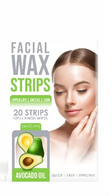 AFARAXIA Wax Strips For Face Upper Lips Cheeks Chin Eyebrow Quick Easy&Safe Waxing Strips(20 g)