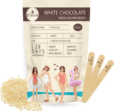 Eleve Hair Removal Brazilian Wax | For Hand, lag and Bikini (White chocolate) Wax(50 g)