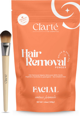 Clarté Facial Wax Powder for Women Combo Instant Painless Hair Removal | No Bad Smell Powder(200 g, Set of 2)