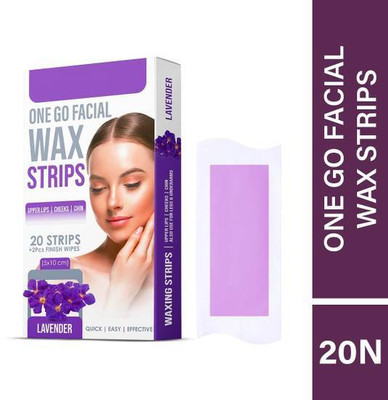 Smoliv Facial Wax Strips|Face,Upper Lip & Chin Facial Wax |With Lavender Extract03 Strips(20 Strips)