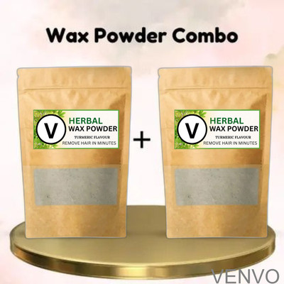 venvo Herbal Wax Powder Pack of 2 | Glow Boost Hair Remover Powder(200 g, Set of 2)