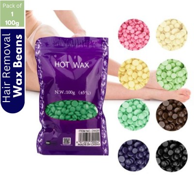 VEENXT Hair Removal Brazilian Hard Wax Beans For Face,Bikini, Legs, Arms and Beards Wax(101 g)