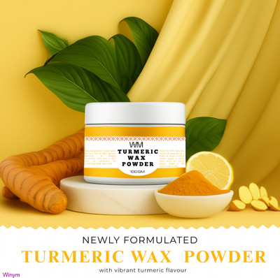 Winym Turmeric Herbal Wax Powder Quick & Gentle Hair Removal Powder(100 g)