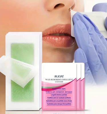 MYEONG One Go Facial Wax Strips | Face,Upper Lip & Chin Facial Wax Strips(20 Strips)