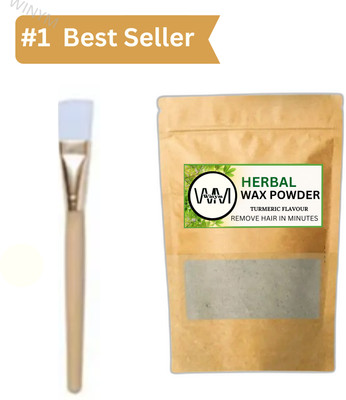 Winym Herbal Brown Wax Powder with Brush | Smooth & Gentle Wax Pack Powder(100 g)
