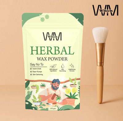 Winym Herbal Wax Powder With Brush | Instant Hair Removal Powder for Men/Women Wax Powder(100 g)
