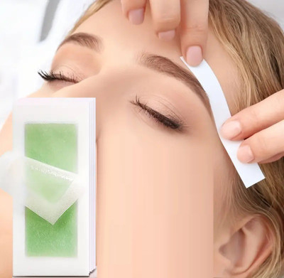 Jiwoo Best Hair Removal Waxing Strips for Eyebrows Face Upper Lip Chin Strips Strips(20 Strips)