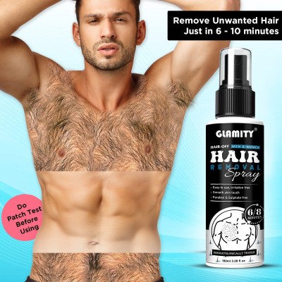 GLAMITY Hair Removal Spray Men | Quick Painless Hair Removal Cream Spray For Smooth Body Spray(100 ml)