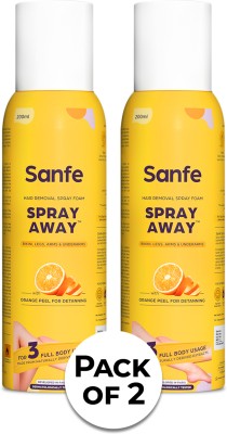 Sanfe Painless & Detan Hair Removal Spray Cream Spray(200 ml, Set of 2)