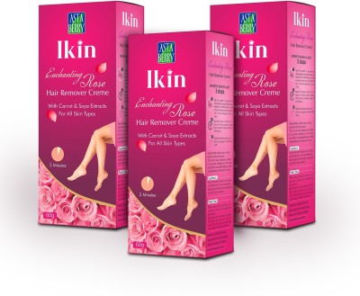 Ikin Rose Hair Remover Creme 60g (Pack of 3) Cream(180 g, Set of 3)