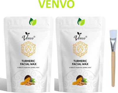 venvo Turmeric Herbal Powder – Combo of 2 Packs with Brush Powder(200 g, Set of 3)
