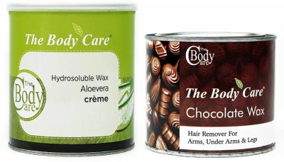 THE BODY CARE Aloevera wax 700g & Chocolate Wax 600g, Combo Wax(1300 g)
