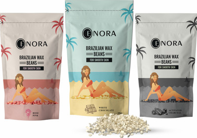 Enora Hair Removal Brazilian Hard Wax Beans Combo pack | pack of 3 | Wax(300 g, Set of 3)