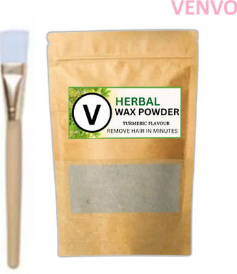 venvo Herbal Brown Wax Powder with Brush for Easy Use Powder(100 g, Set of 2)