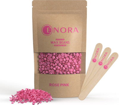 Enora Hard Wax Beans For Face, Eyebrow ,Back, Chest, Legs, Arms| ROSE PINK (100 g) Wax(500 g)