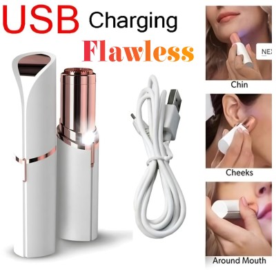 Loyalmart Lipstick Shape Flawless Electronic Rechargable Facial Hair Remover Shaver Waxing Strips(160 g)