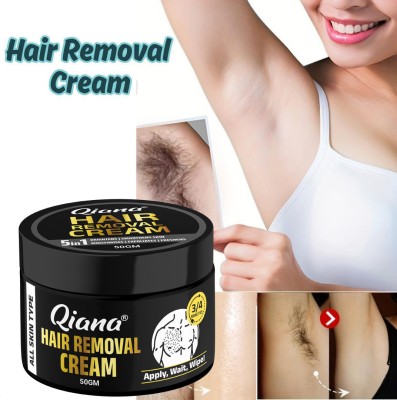 Qiana Body Hair Removal Cream, Painless Bikini, Legs, Arms Cream 50gms Cream(50 g)