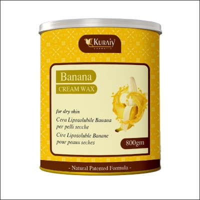 kuraiy Banana Wax for Smooth Hair Removal - 800gm Banana extracts Wax(800 ml)