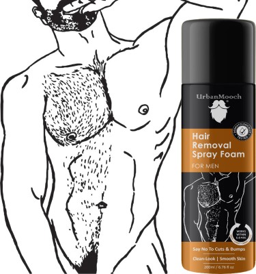 UrbanMooch Hair Removal Spray Foam for Men | Painless | Chest, Arms, Hands, Legs Spray(200 ml)