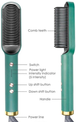 CHG Hair Straightener Comb for Women & Men, Hair Styler, Straightener machine Hair Curler(Multicolor)