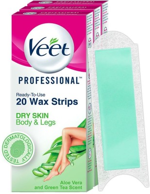 Veet Professional Waxing Kit for Dry Skin Strips(20 Strips, Set of 3)