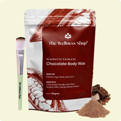 The Wellness Shop Chocolate Body Wax Hair Removal Powder, Painless Waxing for Women in 10 Minutes Powder(100 g)