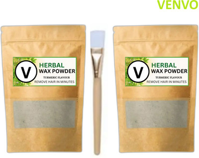 venvo Brown Wax Powder Set – 2 Sets with Soft Brush Powder(200 g, Set of 3)
