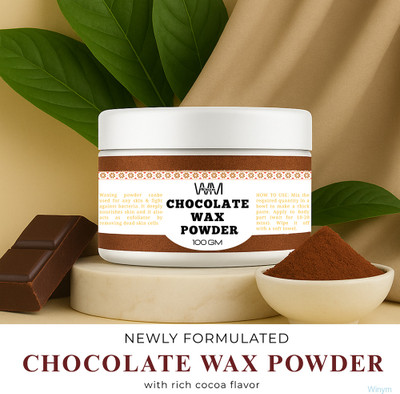 Winym Chocolate Flavour Herbal Body Wax Powder Safe Natural Hair Removal for Bikini Powder(100 g)
