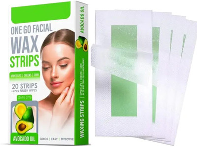 Rudvya Painless Facial Wax Strips - Hypoallergenic for All Skin Types Strips Strips(20 g, Set of 20)