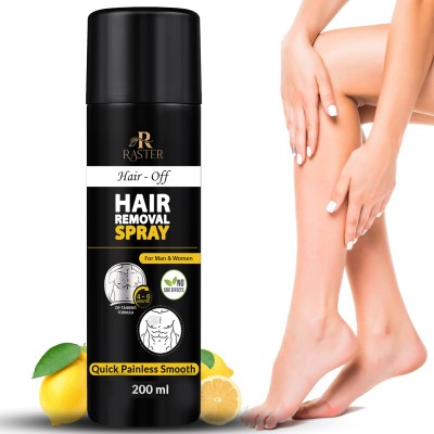 RASTER Hair Removal Cream Spray for Men & Women Painless Body Hair Removal Spray(200 ml)