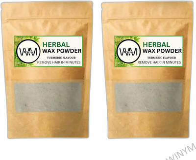 Winym Herbal Brown Wax Powder | Herbal Glow Wax for Smooth Skin Pack of 2 Powder(200 g, Set of 2)