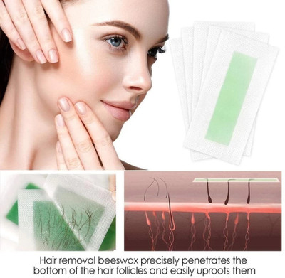 GABBU Facial Wax Strips | Face,Upper Lip,Under Arms & Chin Facial Wax Avocado Extract Strips(20 Strips)