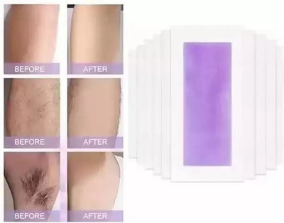 REIMICHI Purple Facial Wax Strips For Upper Lip, Facial Hair, Eyebrow Strips Strips(20 Strips, Set of 10)