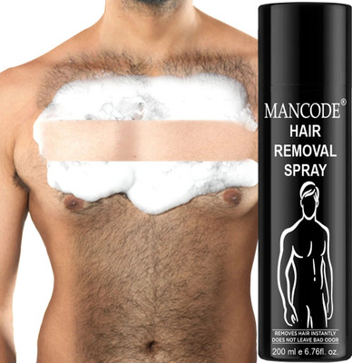 MANCODE Painless Hair Removal Spray Cream for Chest, Back, Legs & Under Arms Spray(200 ml)