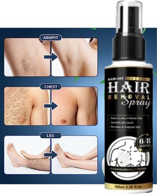 GLAMITY Hair Removal Spray Painless Body for Chest, Back, Legs & Arms Spray 01 Spray(100 ml)