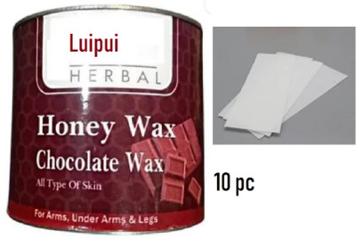 Luipui latest honey wax with 10pc of strips pack of 1 Wax(600 ml)